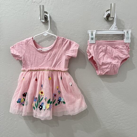 Hanna Andersson Pink Spring Floral Tulle Dress - Picture 1 of 11